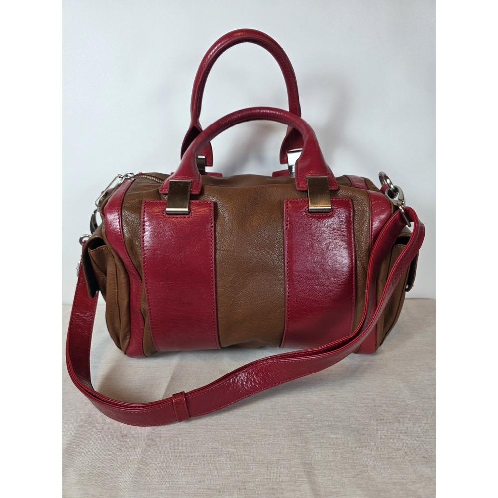 Walter Baker Shoulder Bag Brown Red Leather Large Designer Purse